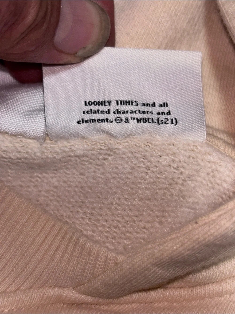 Zara Cream Hoodie with Lola Bunny Graphic size 10